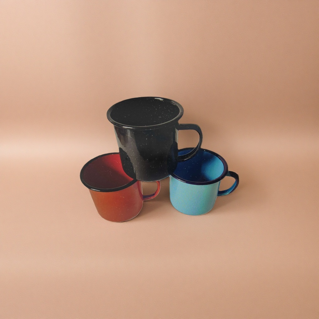 Colored enamel cup, fashionable printed mug, home coffee and tea cup 350ml, 102811226 Specification image