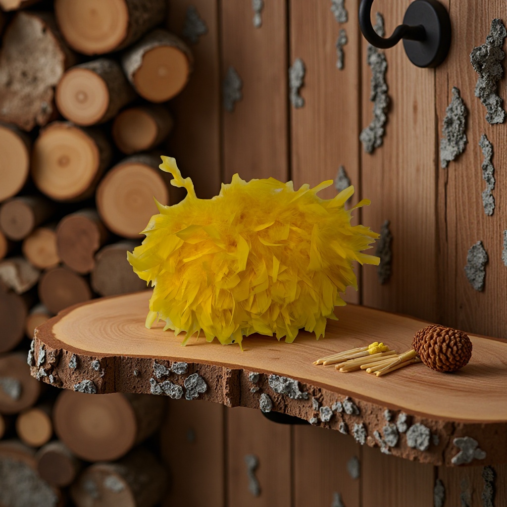 Yellow feather ornaments, feather pendants, creative home soft decoration items Specification image