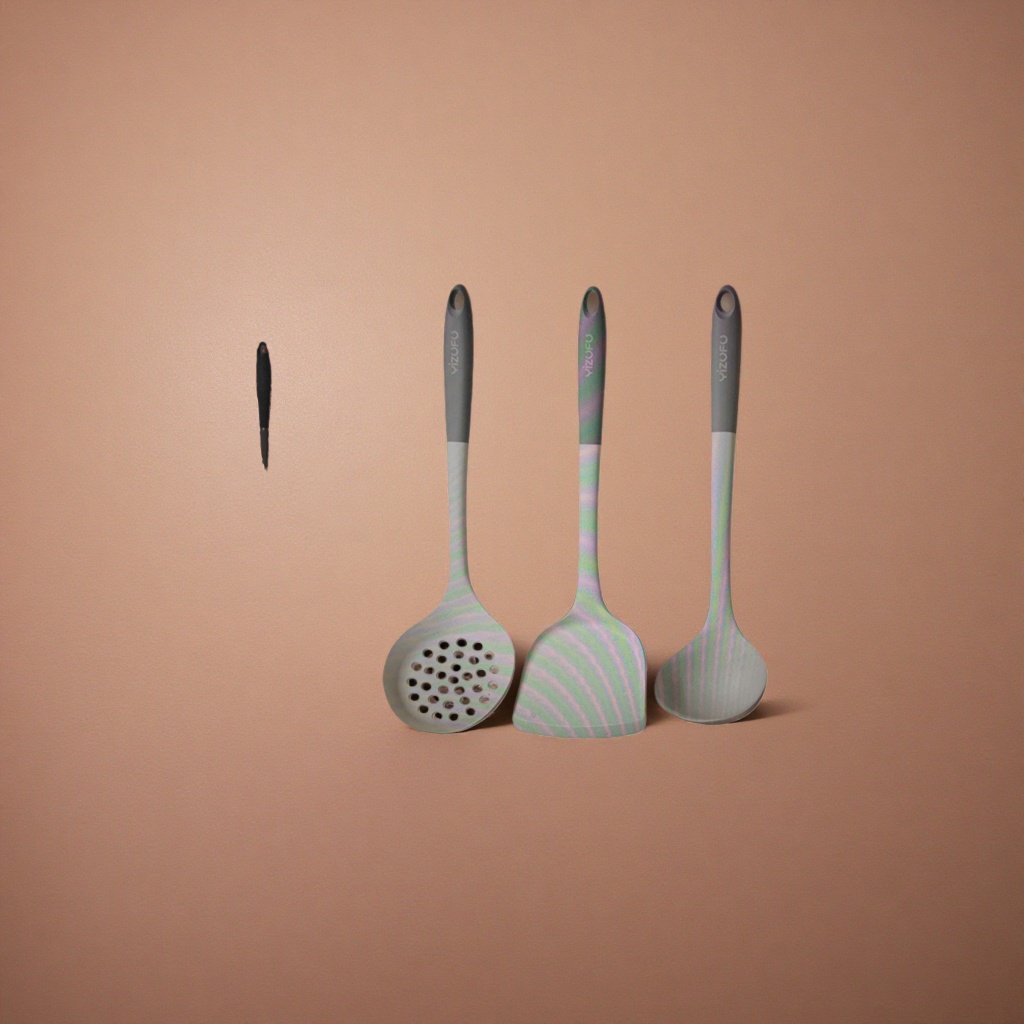 Silicone kitchen utensils spatula and spoon set, high-temperature resistant food-grade household stir-frying spoon Application Scenario