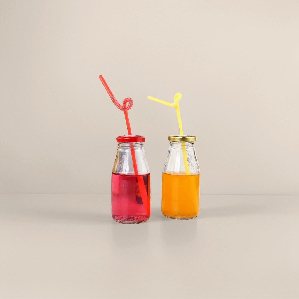 Glass bottle beverage cups, high borosilicate heat-resistant and anti-scald portable water cups Specification image
