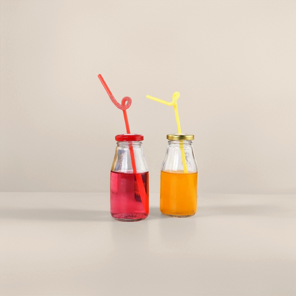 Glass bottle beverage cups, high borosilicate heat-resistant and anti-scald portable water cups