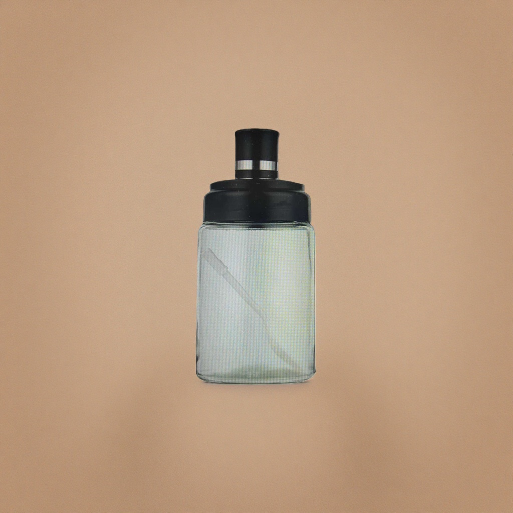 Transparent glass bottle with a capacity of 500ml, leak-proof and sealed, reusable kitchen storage bottle details Picture
