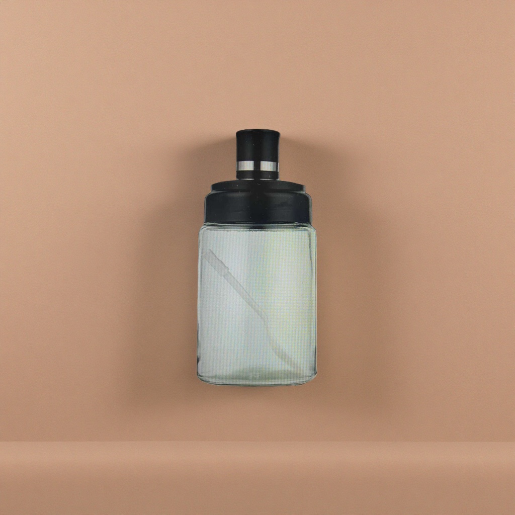 Transparent glass bottle with a capacity of 500ml, leak-proof and sealed, reusable kitchen storage bottle