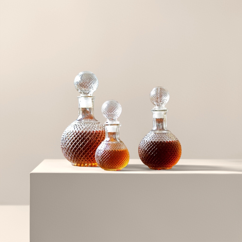 Glass wine bottles, empty bottles, recyclable, transparent high borosilicate heat-resistant seal