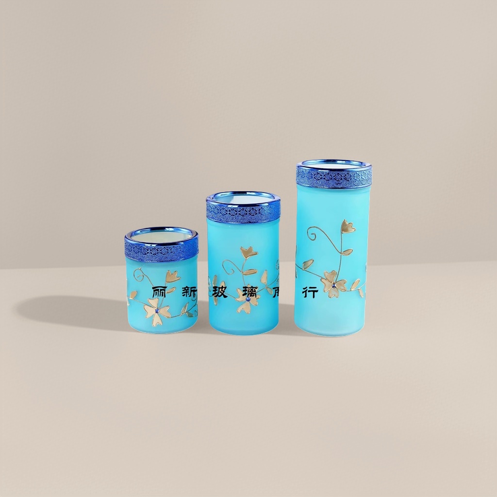 Hand-painted glass jars, sugar jars, glass bottles, storage jars, sealed glass bottles, tea jars