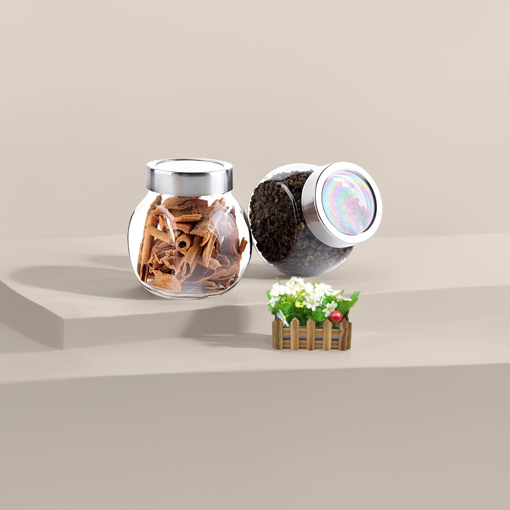 Glass jar + glass jar
