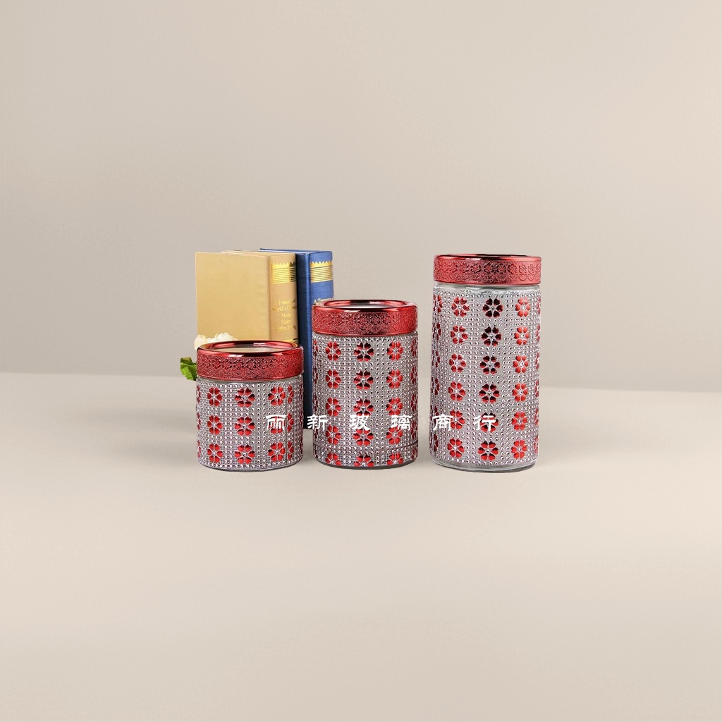 Decorative glass jar, retro-style transparent storage jar, home storage jar, 500ml Application Scenario