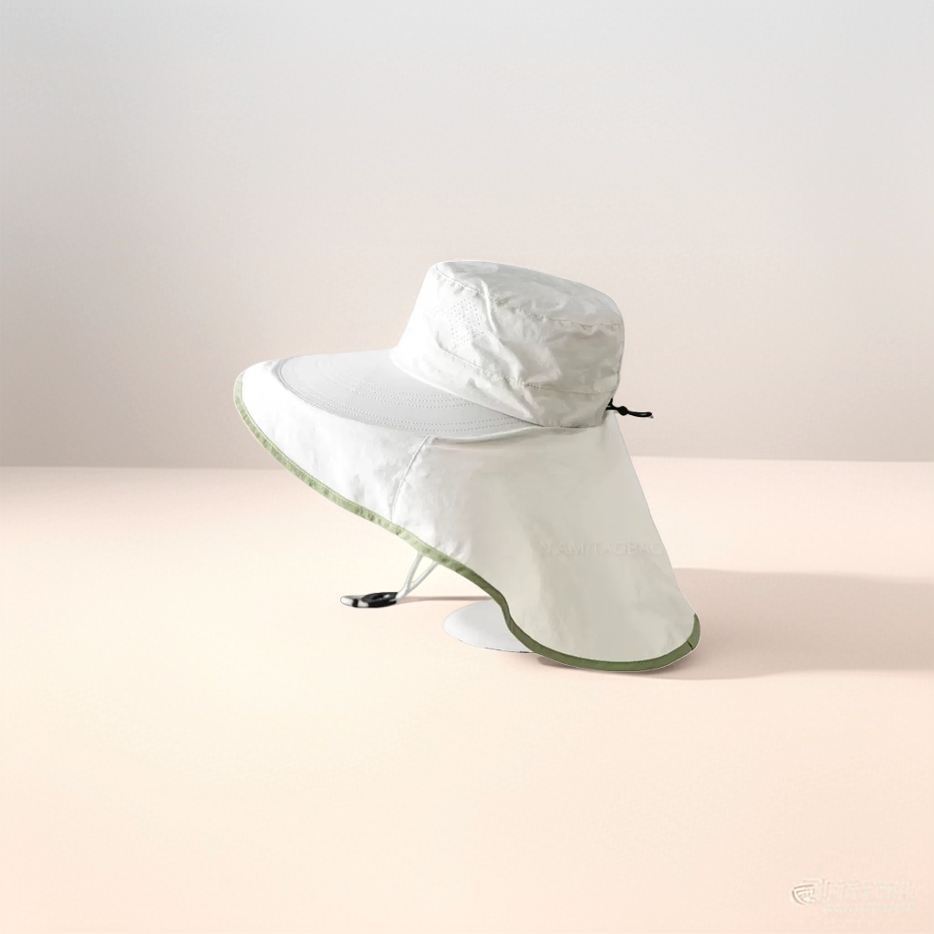 White sun protection hat with breathable and quick-drying main body, summer outdoor sun protection fisherman's hat Specification image