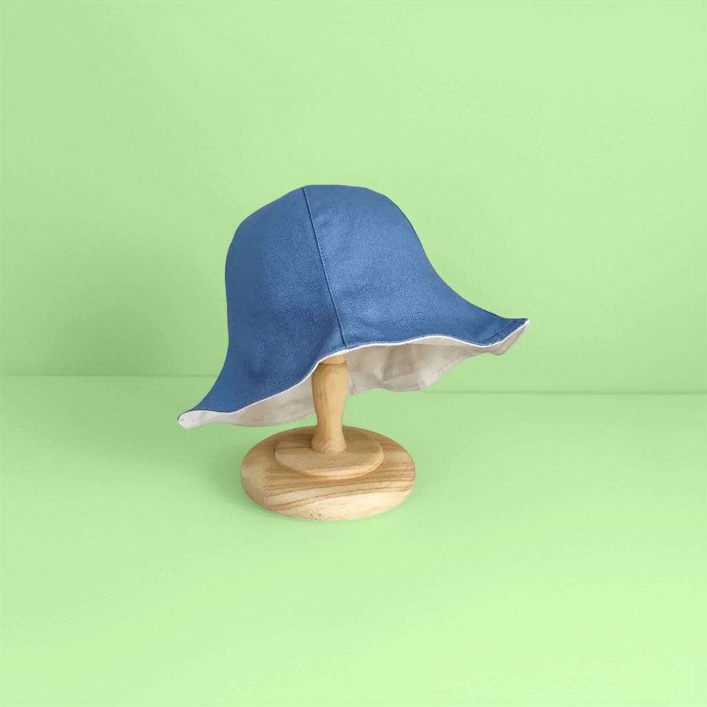 Blue hat, cool and versatile, casual sun hat, sun-protective fisherman hat, sun hat, straw hat details Picture