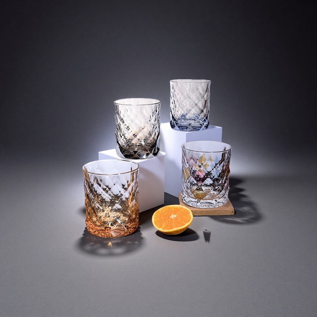 水晶玻璃杯 高硼硅耐热透明水杯家用办公饮水杯