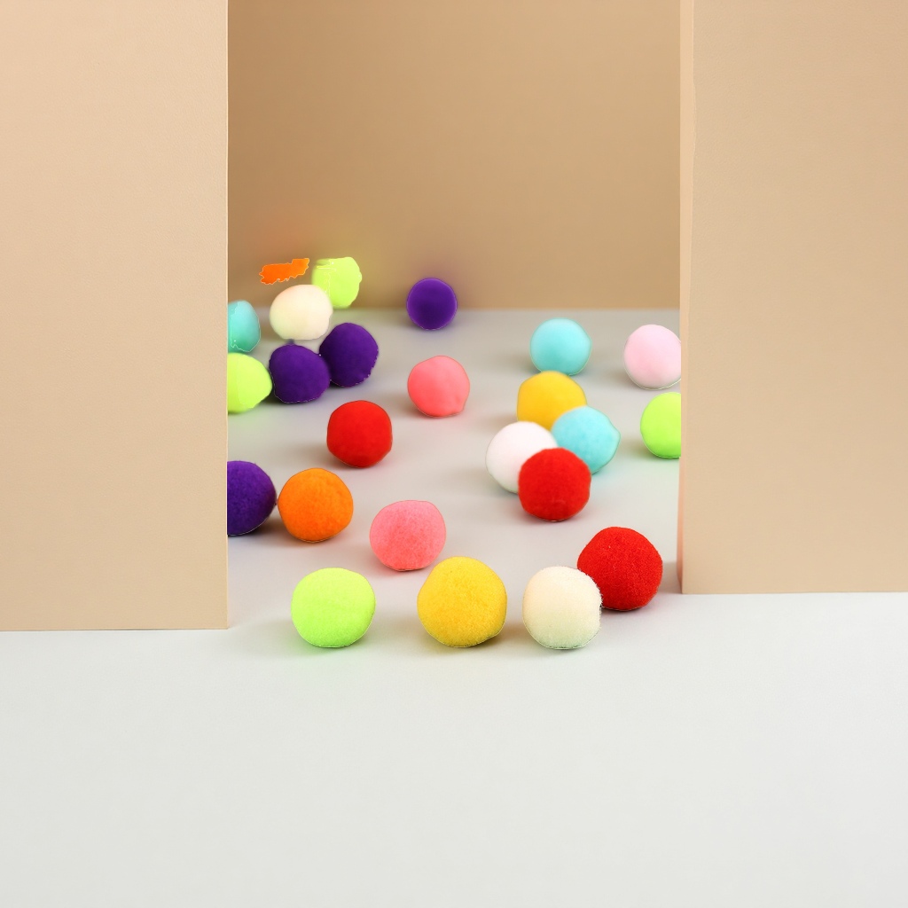 Colorful pom-pom plush decoration DIY material Pack 2