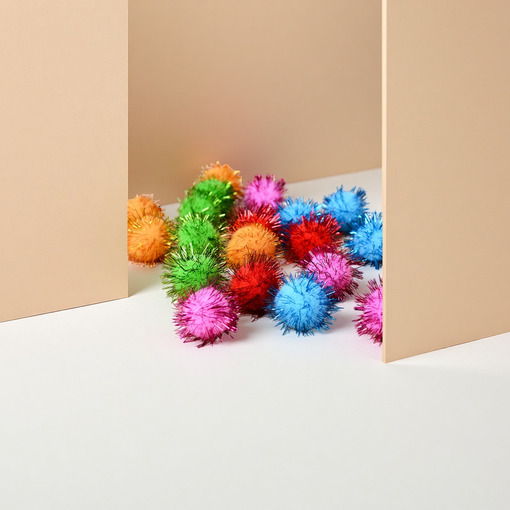 Colorful pom-pom decorations, DIY pom-pom accessories