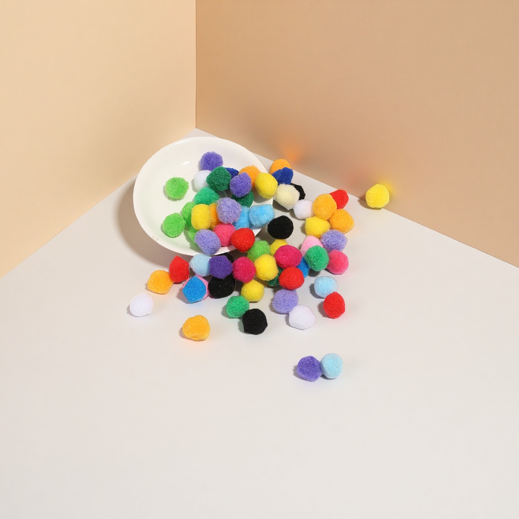 Handmade DIY accessories and decorations with polypropylene cotton balls and colorful pom-poms Application Scenario