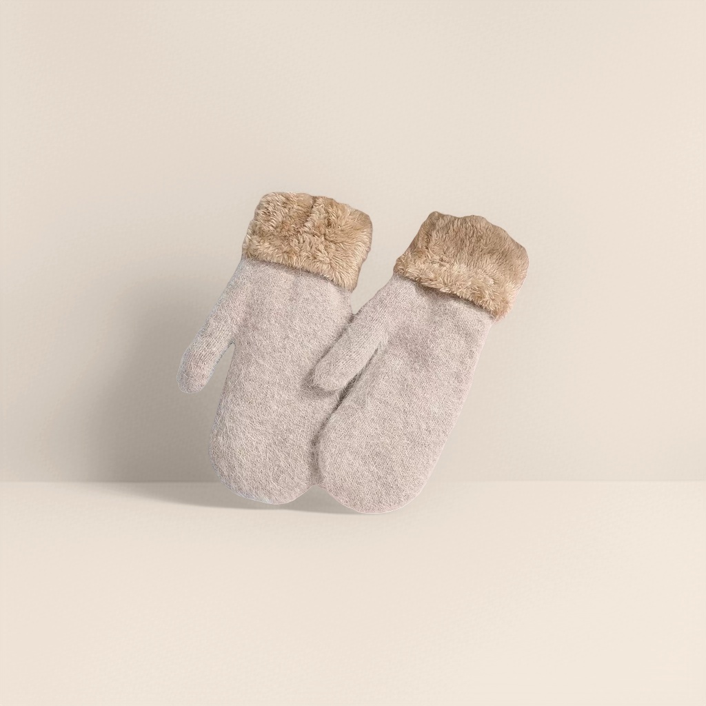 Thickened plush gloves for warm children's autumn and winter knitted gloves Application Scenario
