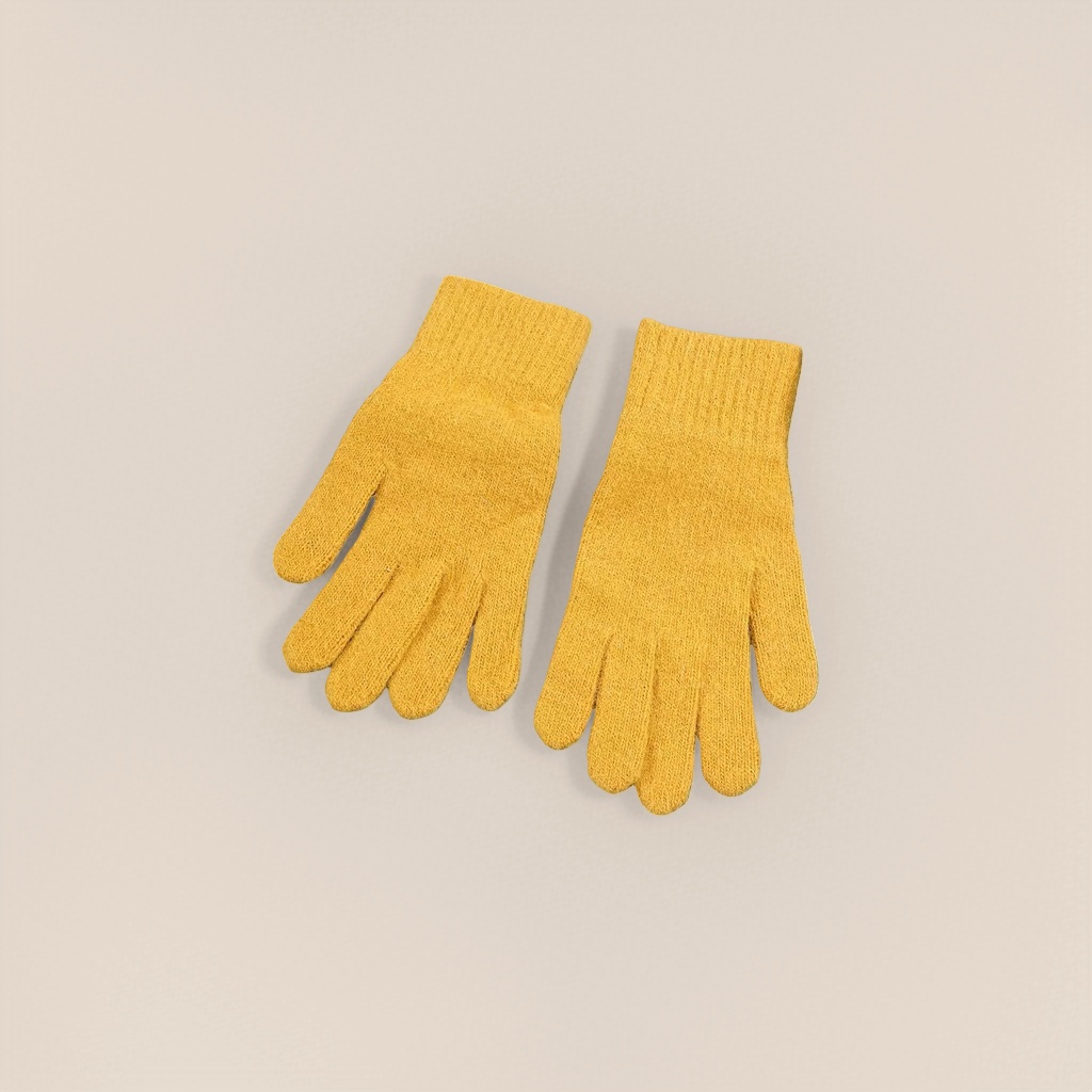 Yellow knitted gloves are warm and anti-slip thin hand care products for women in autumn and winter Application Scenario