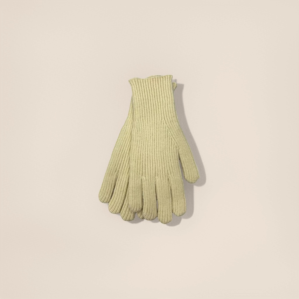 Beige knitted gloves for women, warm and anti-slip for autumn and winter, fingertip touch screen style Application Scenario