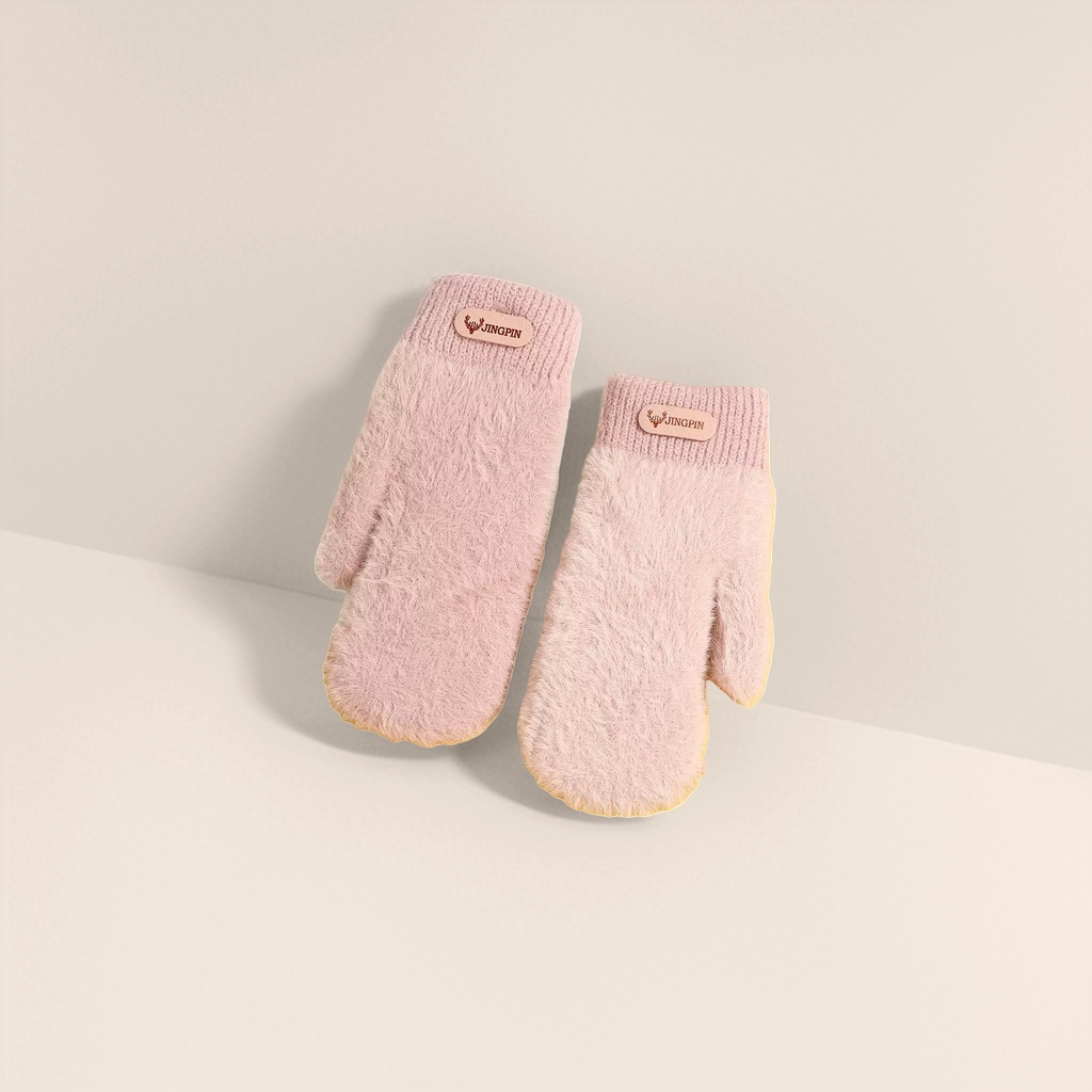 毛绒手套加厚保暖儿童秋冬针织手套