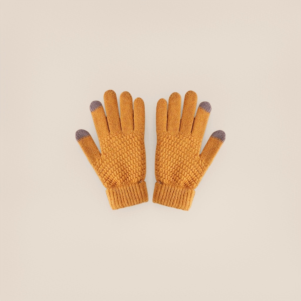 Knitted gloves for women, warm, anti-slip, touch screen, thickened plush hand protection for autumn and winter Application Scenario
