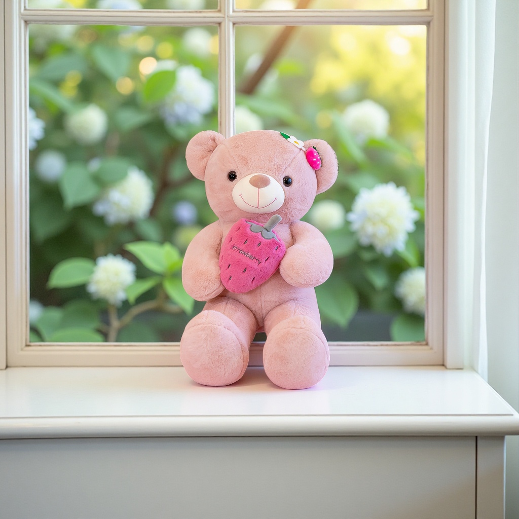 粉色毛绒玩具熊可爱抱枕毛绒公仔儿童礼物 plush熊产品图