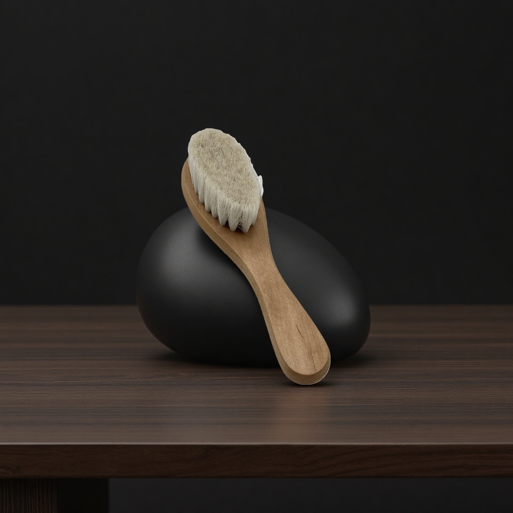 Natural material wooden handle wool comb, massage comb, beard comb, universal hair care comb details Picture