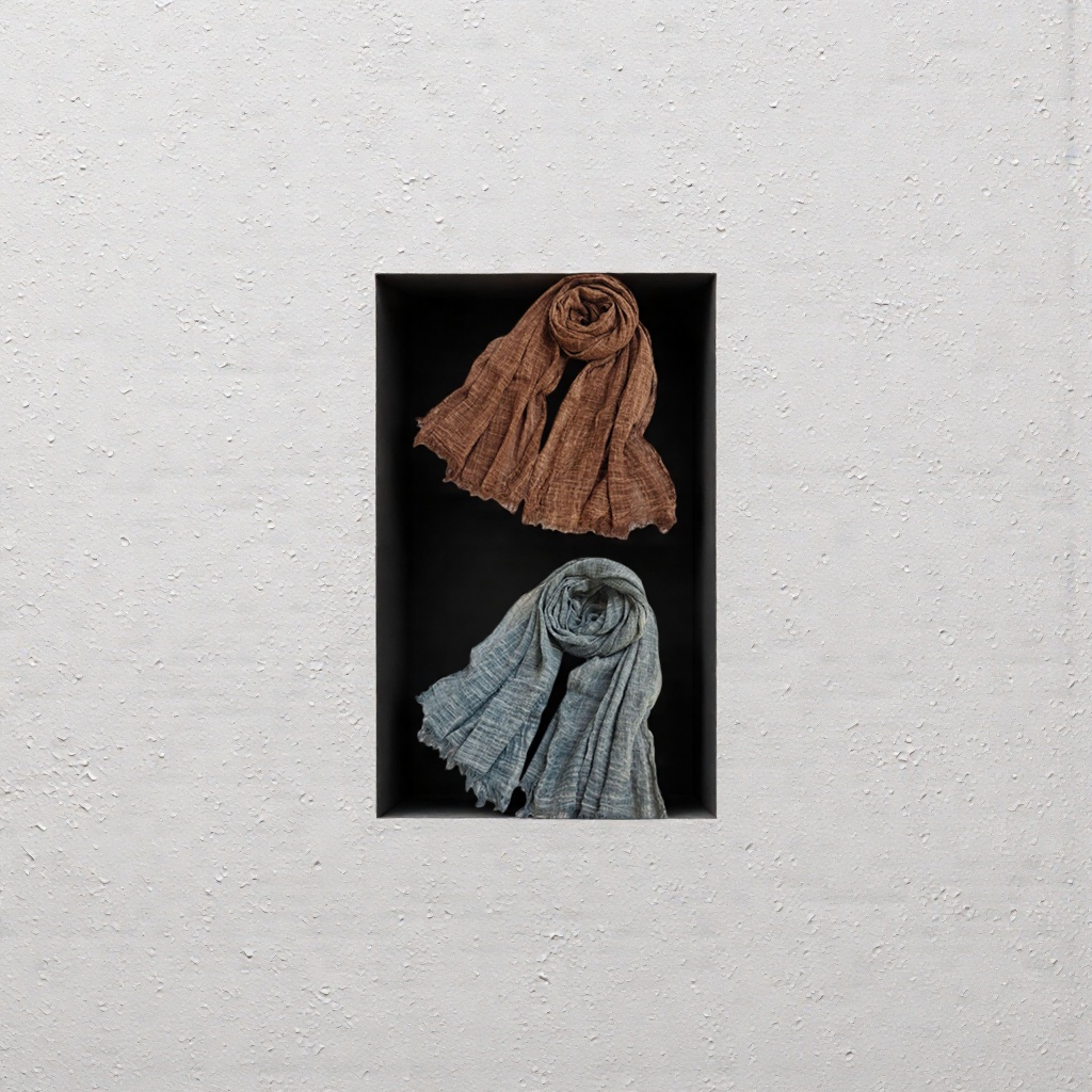 Solid-color soil-dyed scarf, a warm, fashionable and versatile women's scarf for autumn and winter Specification image