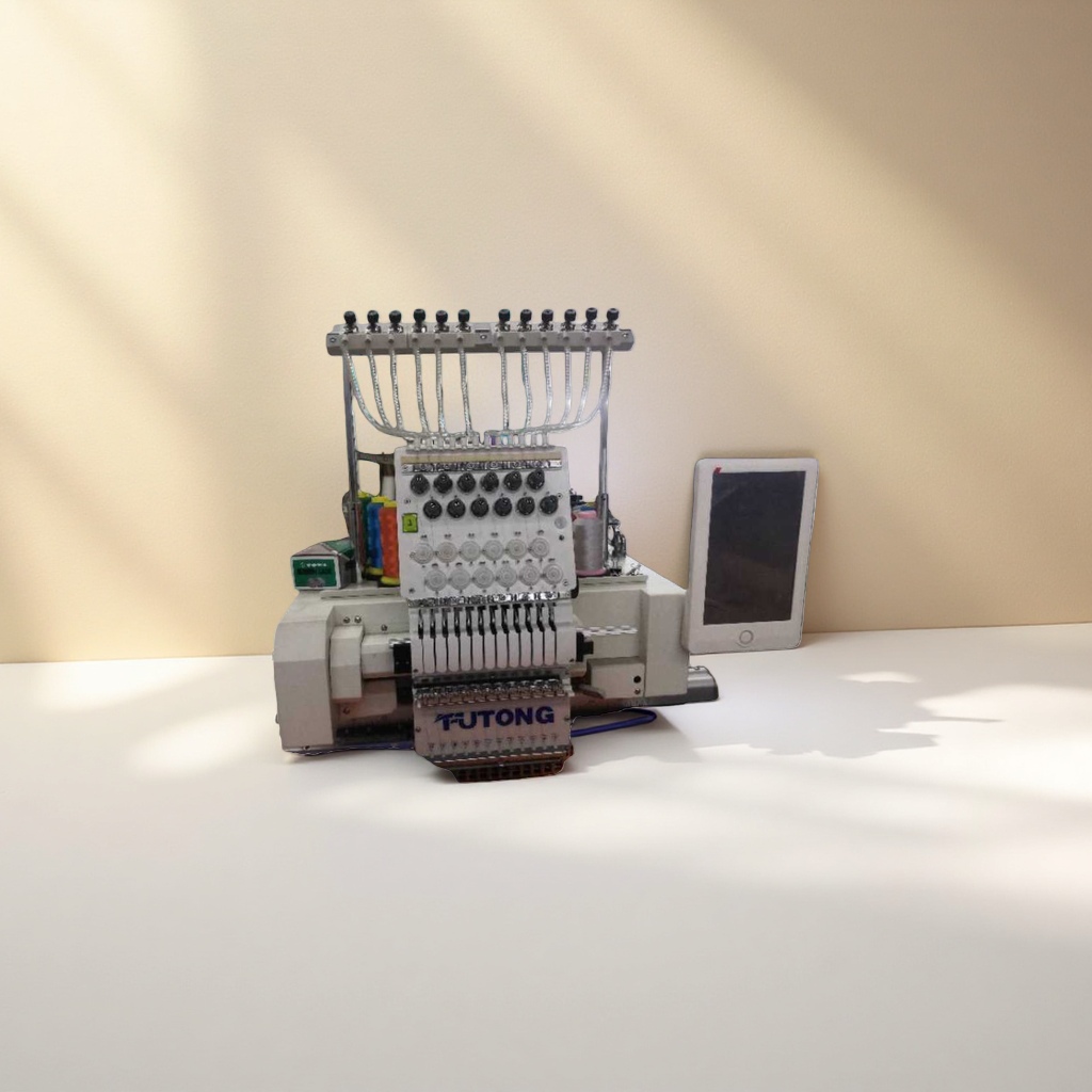 A portable embroidery device with automatic color change and multiple patterns for home computer embroidery Application Scenario