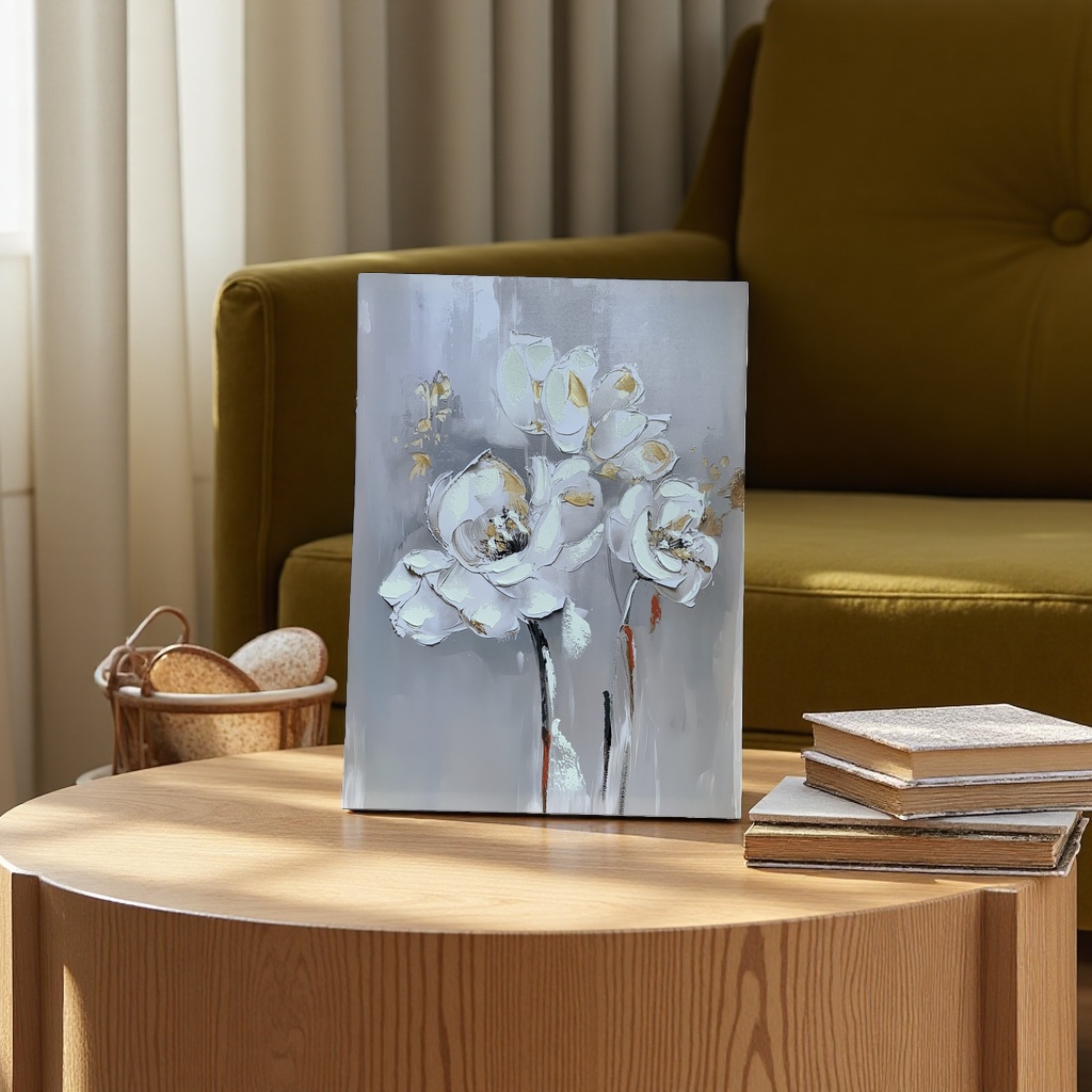 抽象花卉画作油画布艺装饰画 canvas画布壁挂