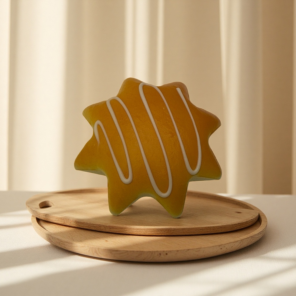 Orange star-shaped desserts, creative baked snacks, festival party treats