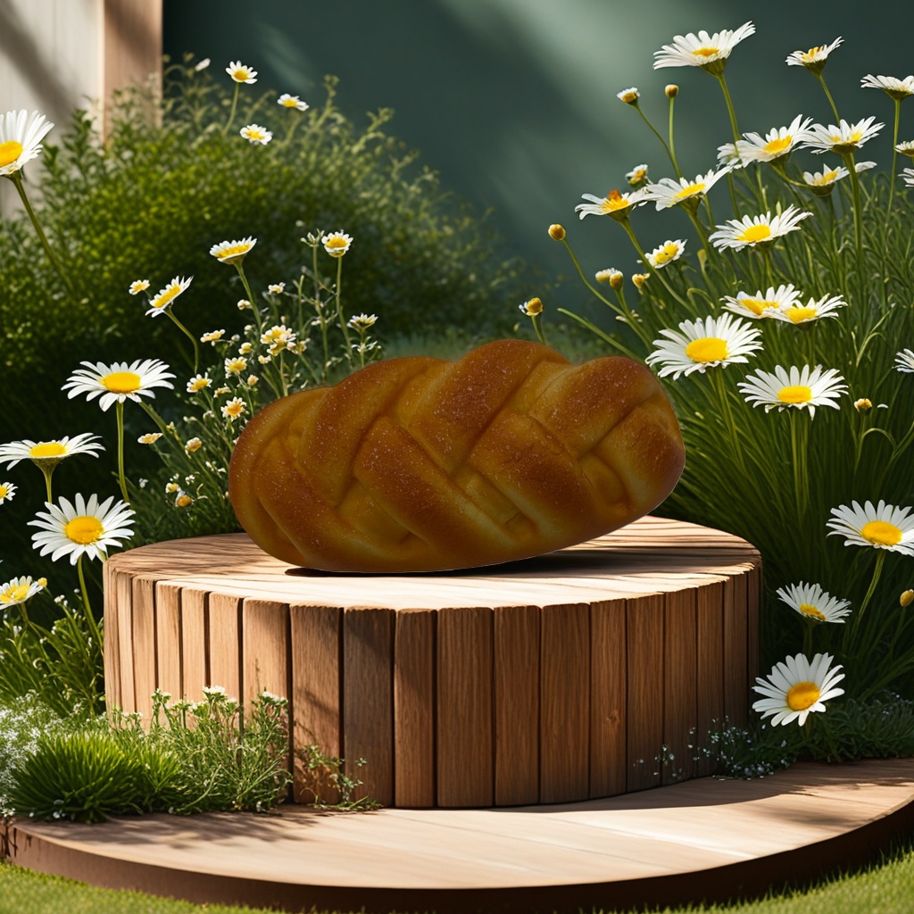 The golden woven bread is hand-baked, soft and sweet as the main breakfast dish Specification image