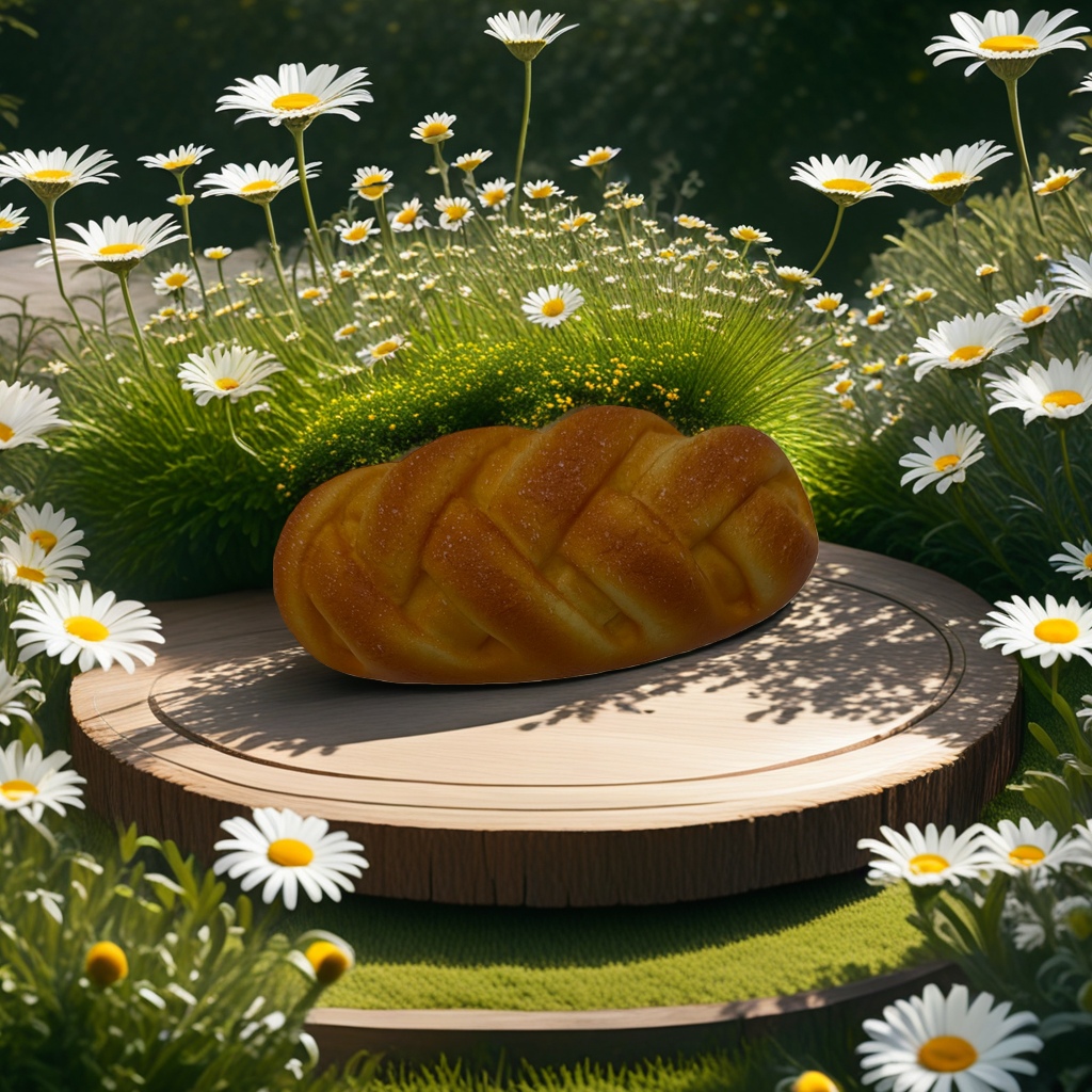The golden woven bread is hand-baked, soft and sweet as the main breakfast dish Application Scenario