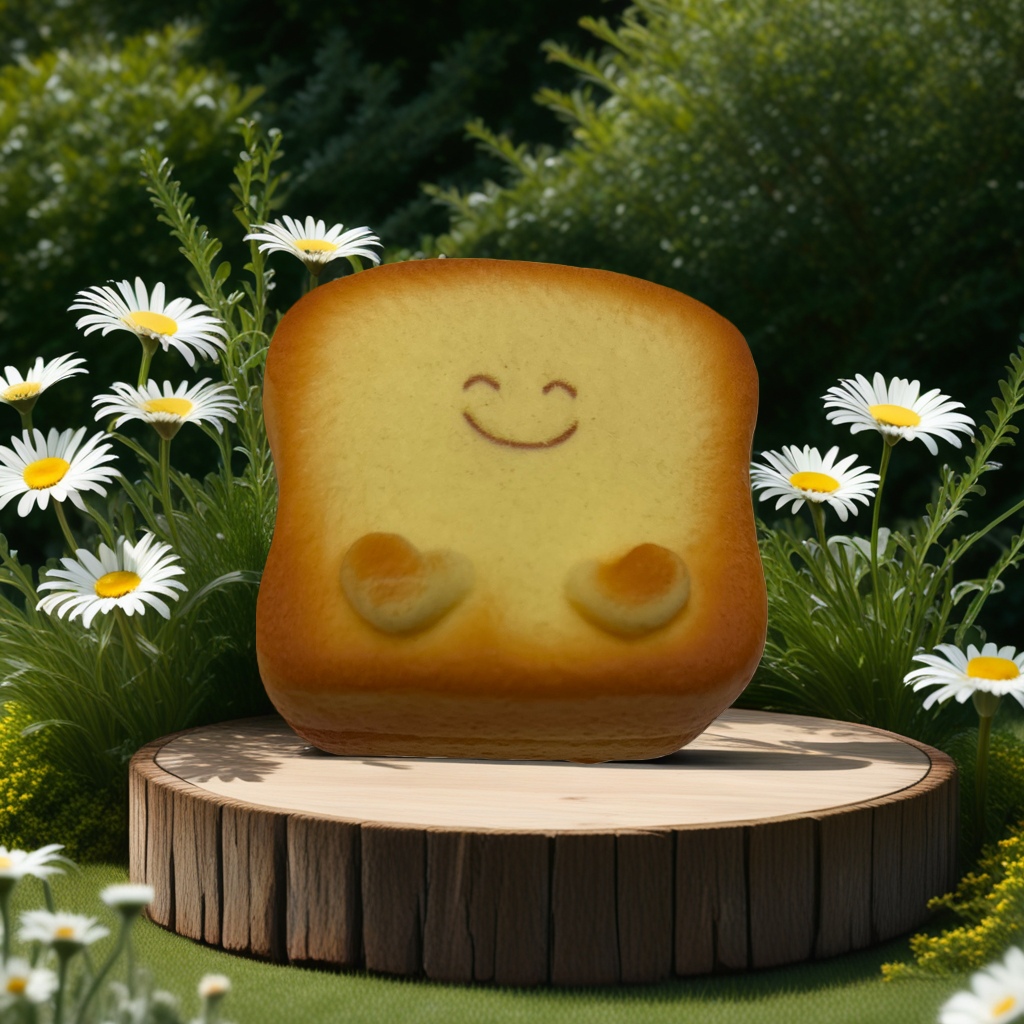 Smiling Face Toast Bread breakfast, soft, sweet and sliced bread, family set, healthy baked goods Specification image