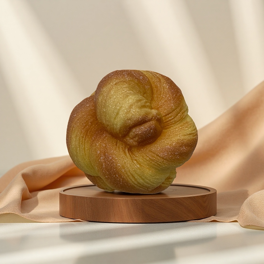The golden bread base for breakfast baking is soft, sweet and fragrant details Picture