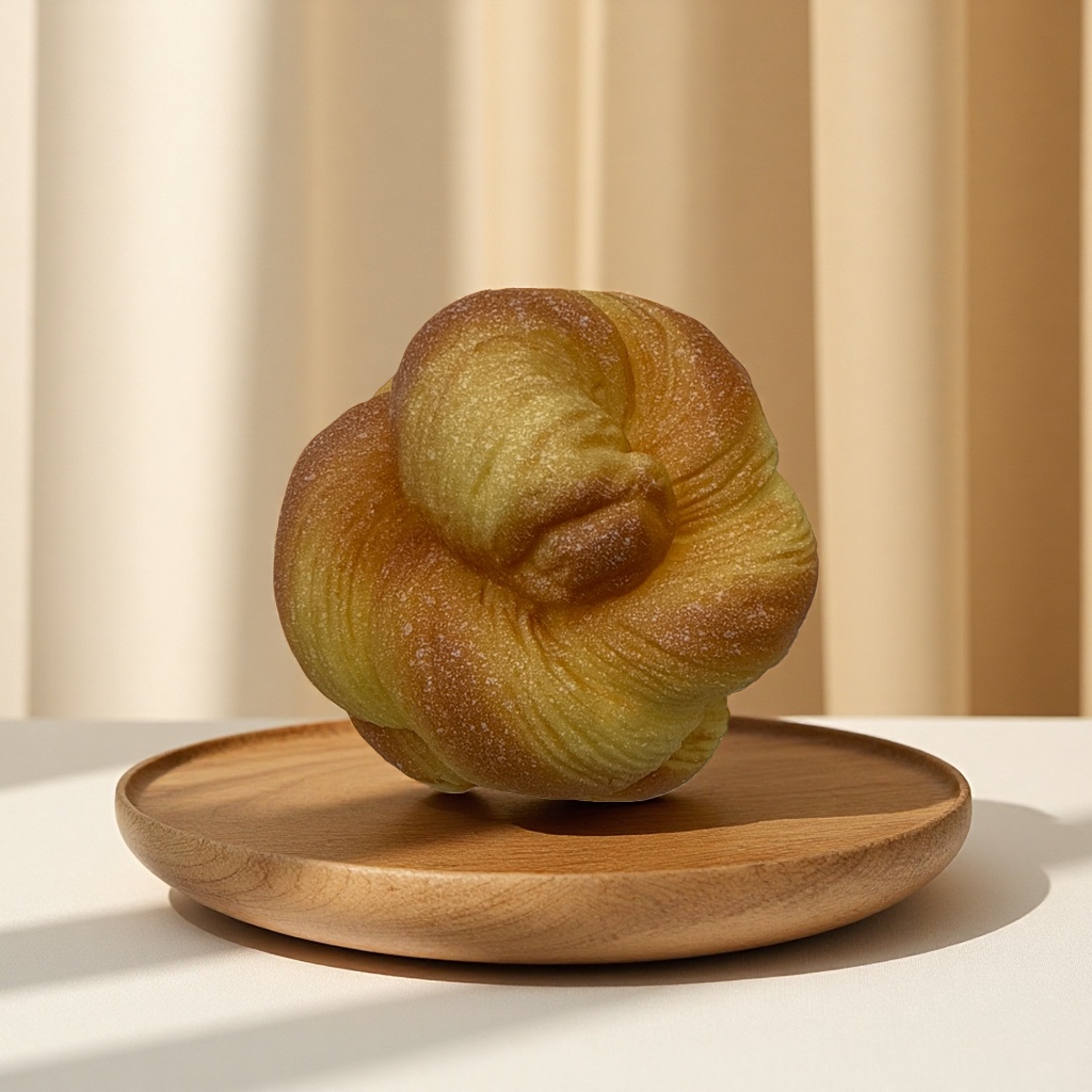 The golden bread base for breakfast baking is soft, sweet and fragrant