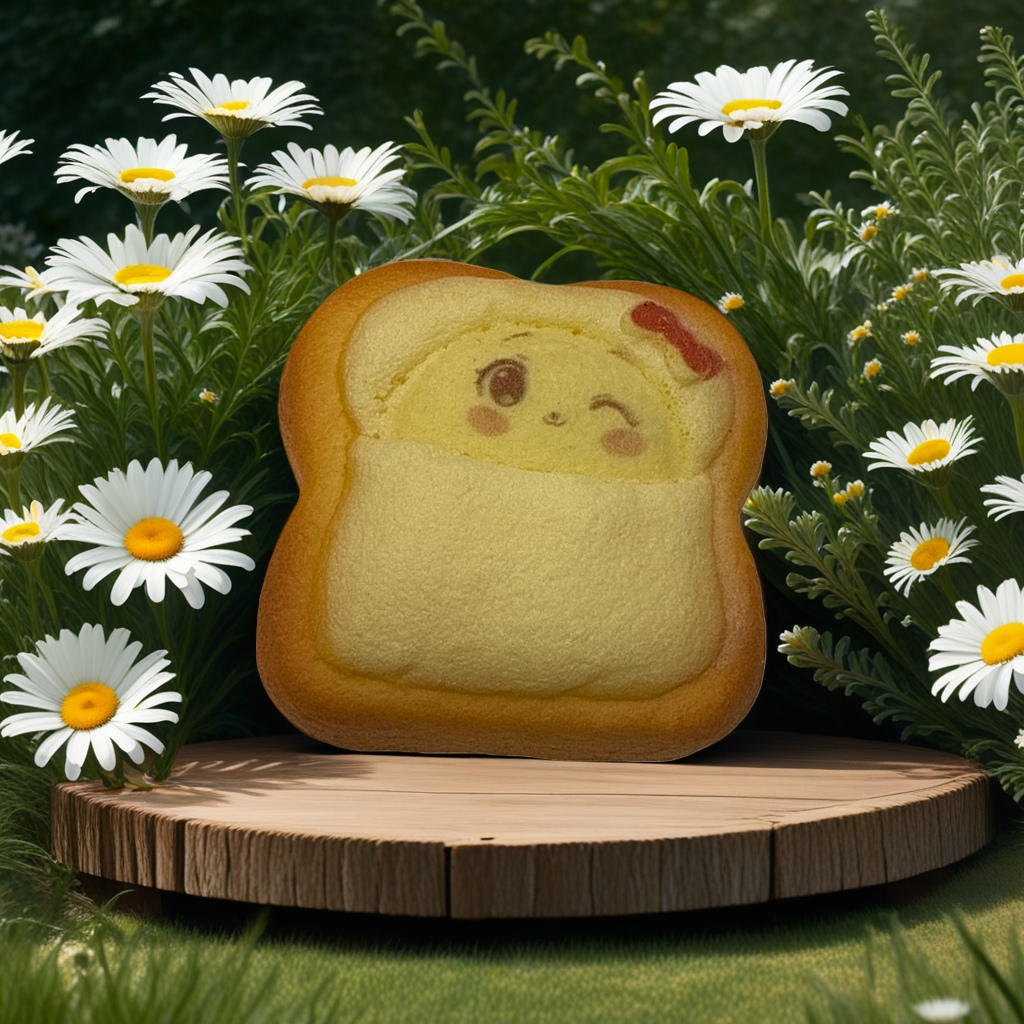 Cartoon-shaped toasted bread, cute breakfast, soft baked snacks