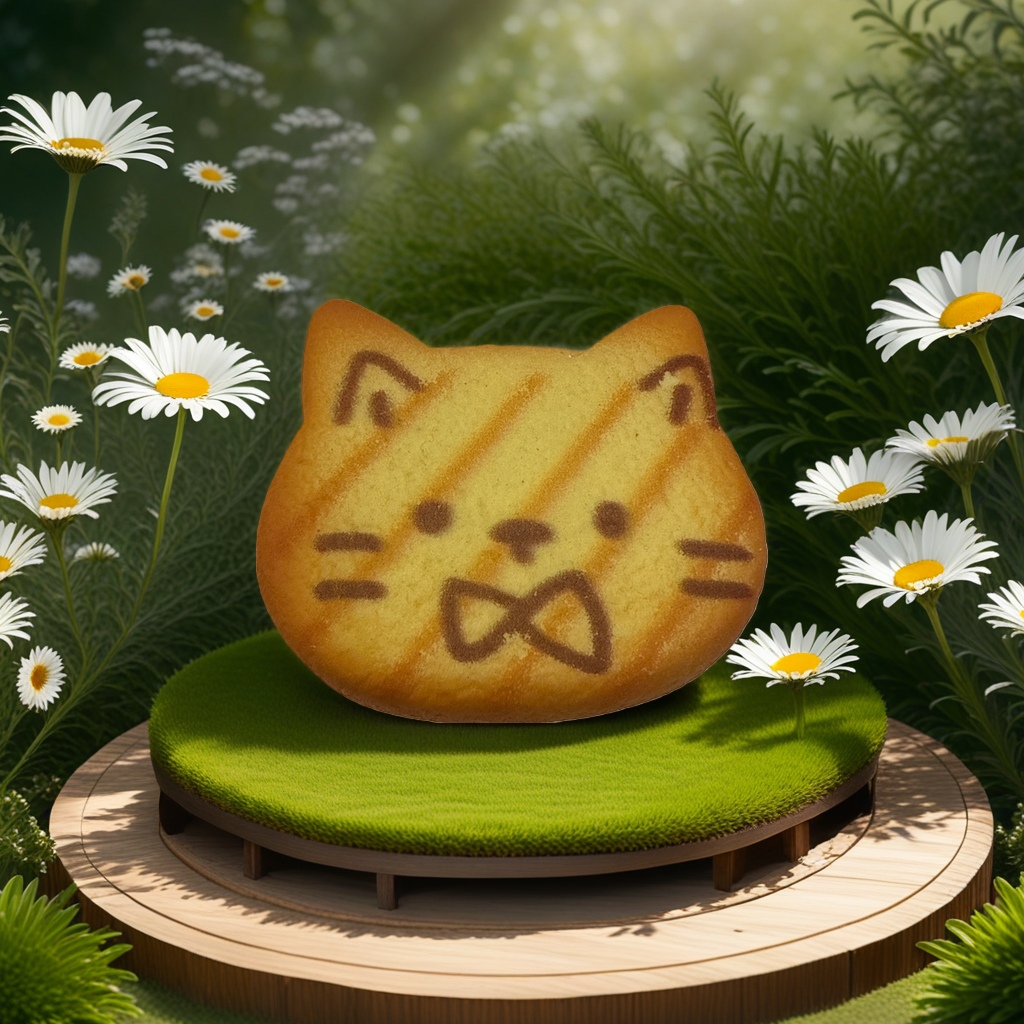 Cat-shaped fun cookies, pet snacks, especially for cats, are crispy and delicious details Picture