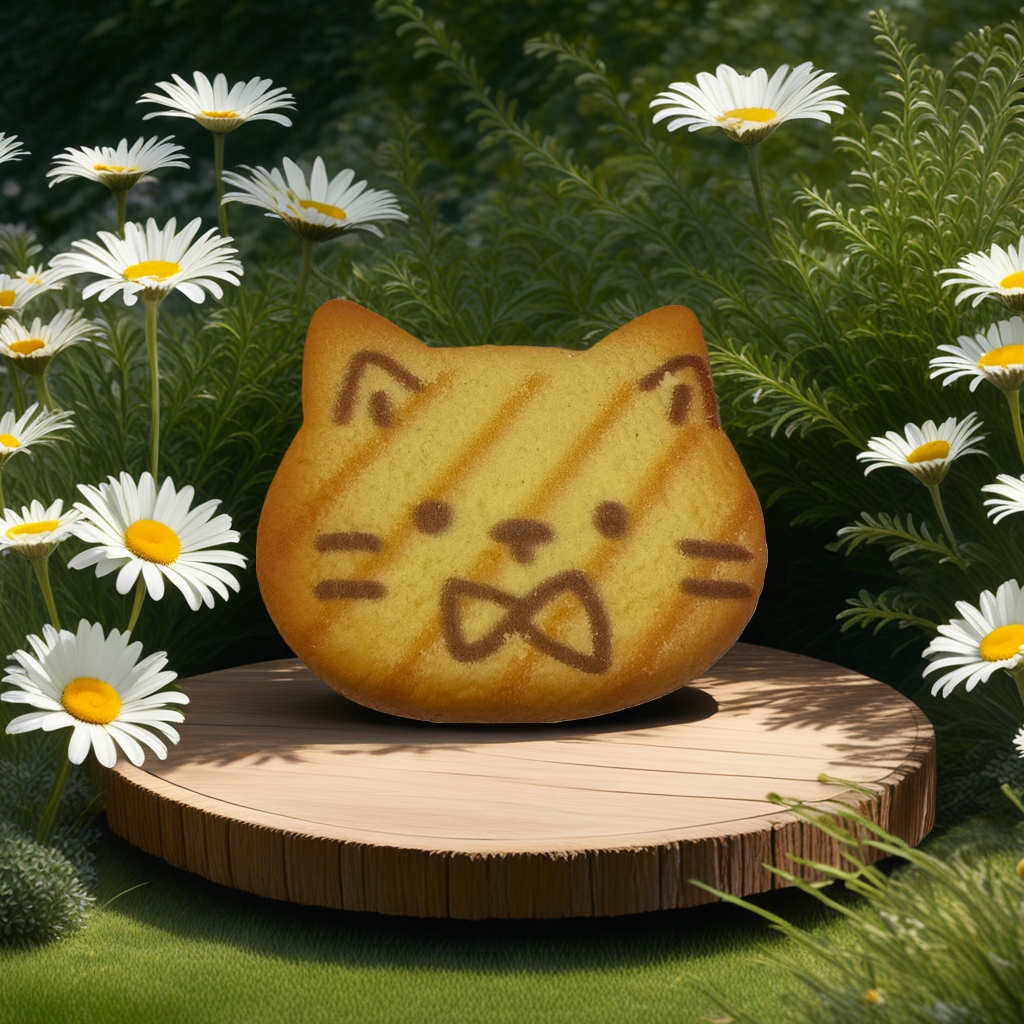 Cat-shaped fun cookies, pet snacks, especially for cats, are crispy and delicious