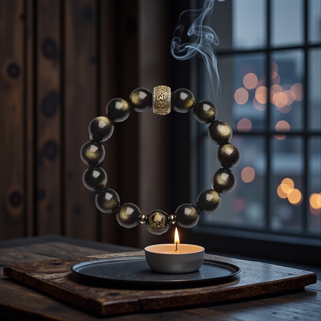 黑色珠子手链 时尚简约百搭女士手腕饰品 Specification image