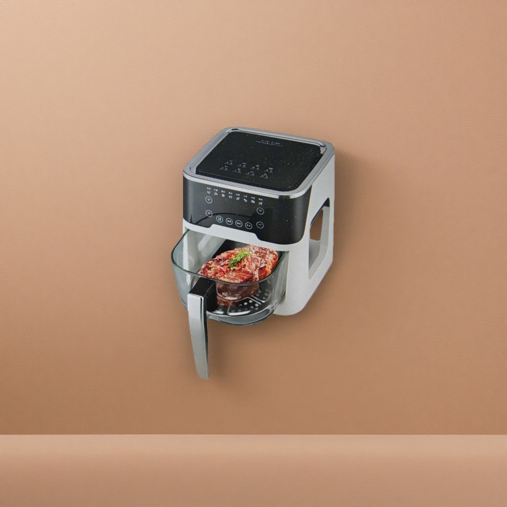 Air fryer with stainless steel inner liner, 3L large capacity, for home use in the kitchen, oil-free and healthy cooking