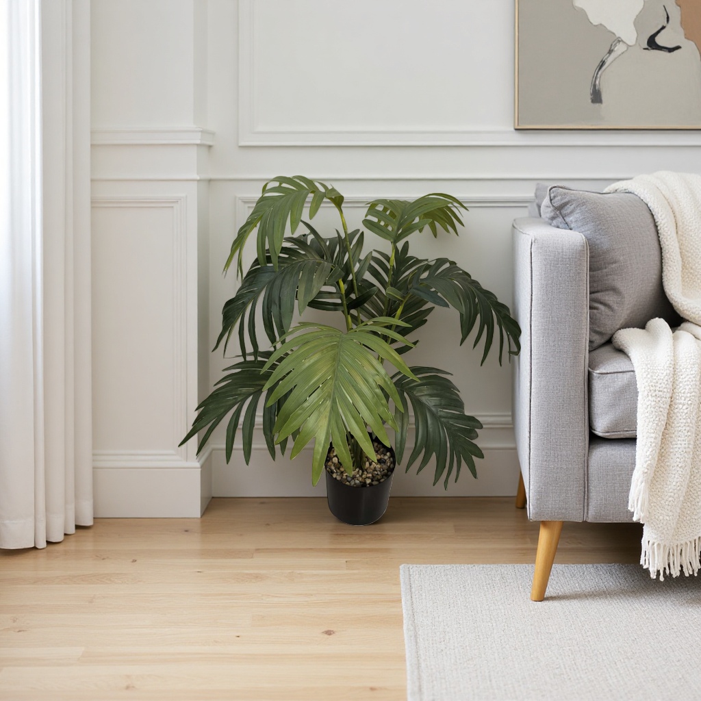 Green plant potted plants, artificial green plant ornaments, for living room and balcony decoration, sun-resistant and no need for watering details Picture