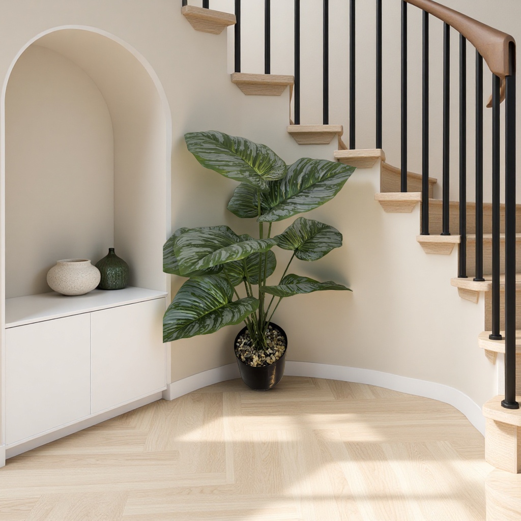 Green leaf plant potted plants, indoor foliage green plants, small potted plants, balcony and living room decoration Application Scenario