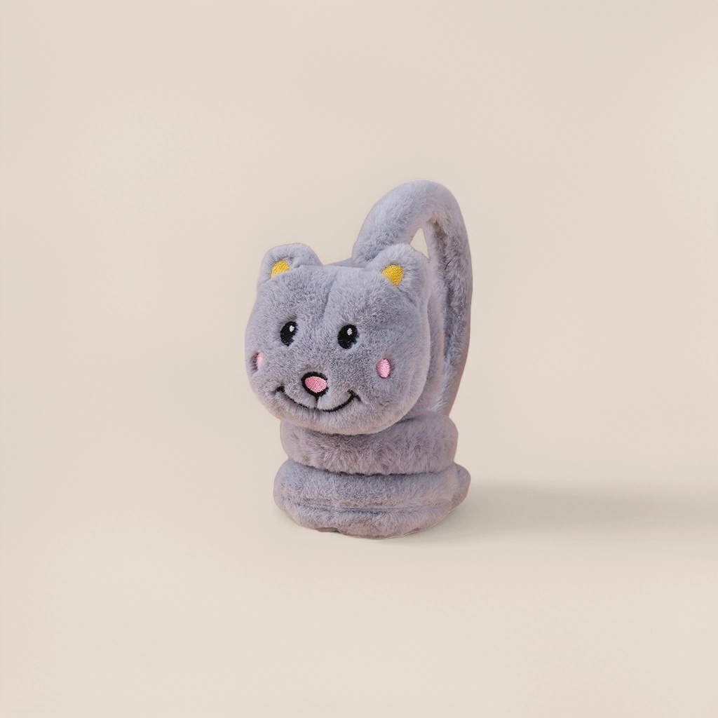 Plush toy cat-shaped ear cups are cute and warm. Winter cat-shaped plush ear warmth Specification image