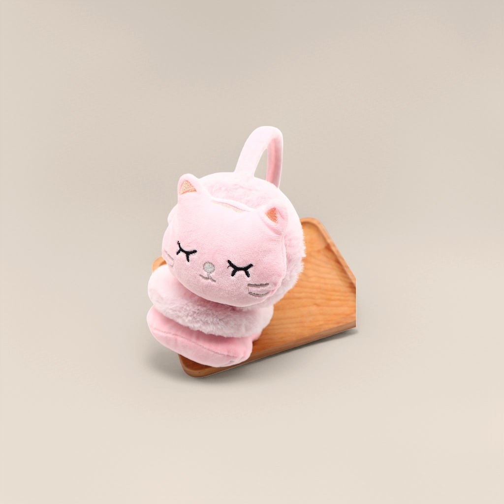 Pink cat-shaped plush ear cups are warm and cute, a must-have for couples in winter Application Scenario