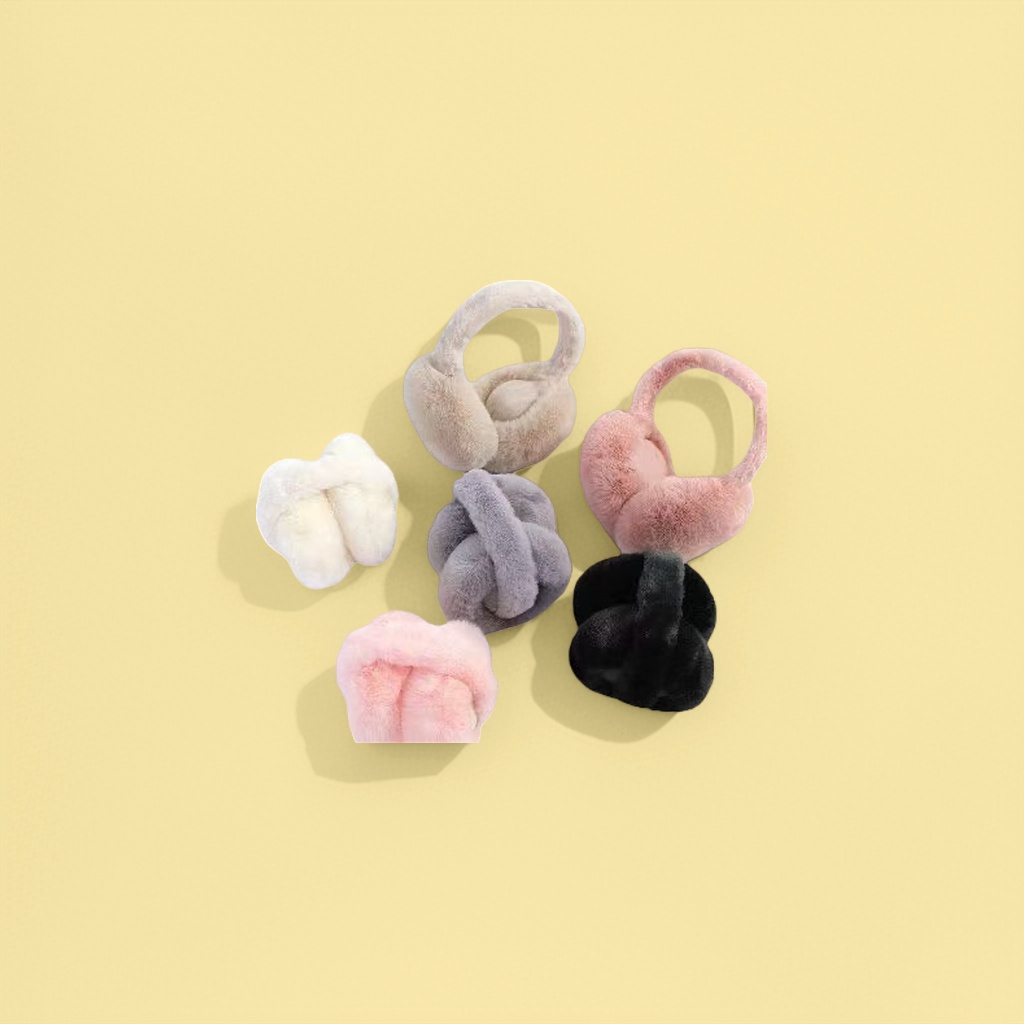 Thickened plush ear cups for warmth, winter cold-proof ear cups, and adjustable headbands details Picture