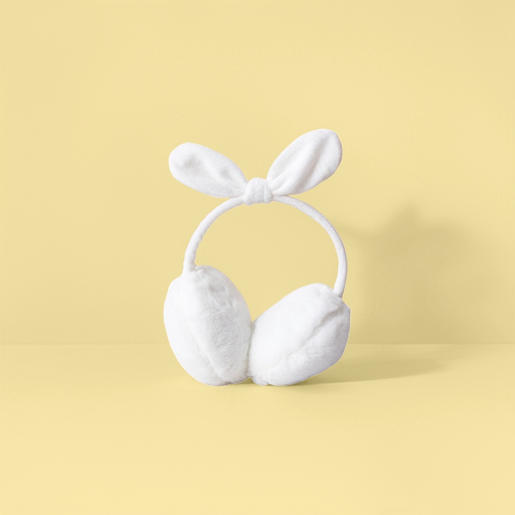The pink plush rabbit ear earcups are warm and cold-proof, with a cute and girlish style that keeps your ears warm in winter