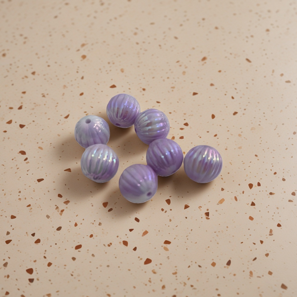 DIY materials for purple natural crystal bead bracelet accessories and round bead stringing Specification image