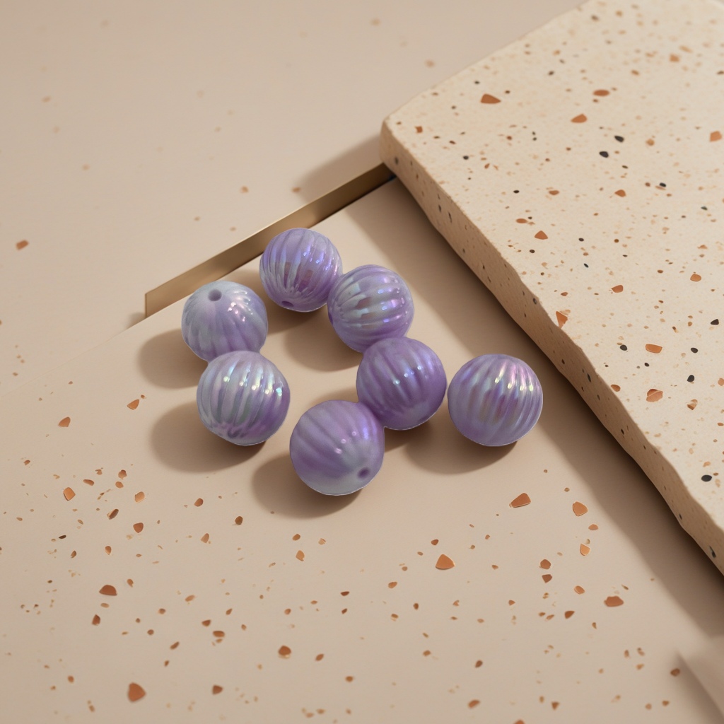 DIY materials for purple natural crystal bead bracelet accessories and round bead stringing