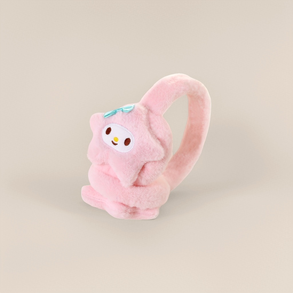 Yellow star plush ear cups, plush toys, warm earmuffs for winter Specification image