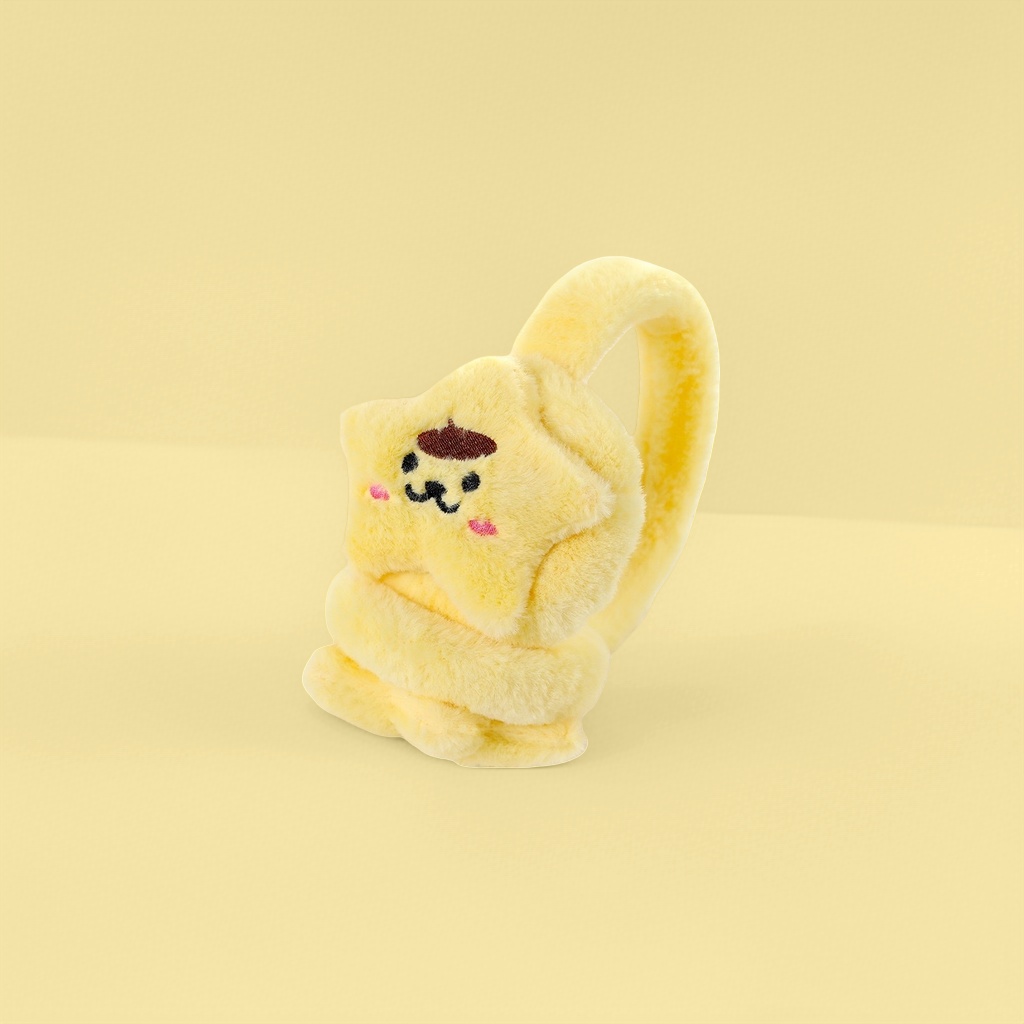Yellow star plush ear cups, plush toys, warm earmuffs for winter