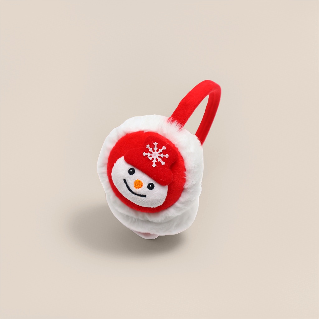 Christmas-themed plush warm ear cups with adjustable headbands, suitable for both men and women as a holiday gift Application Scenario