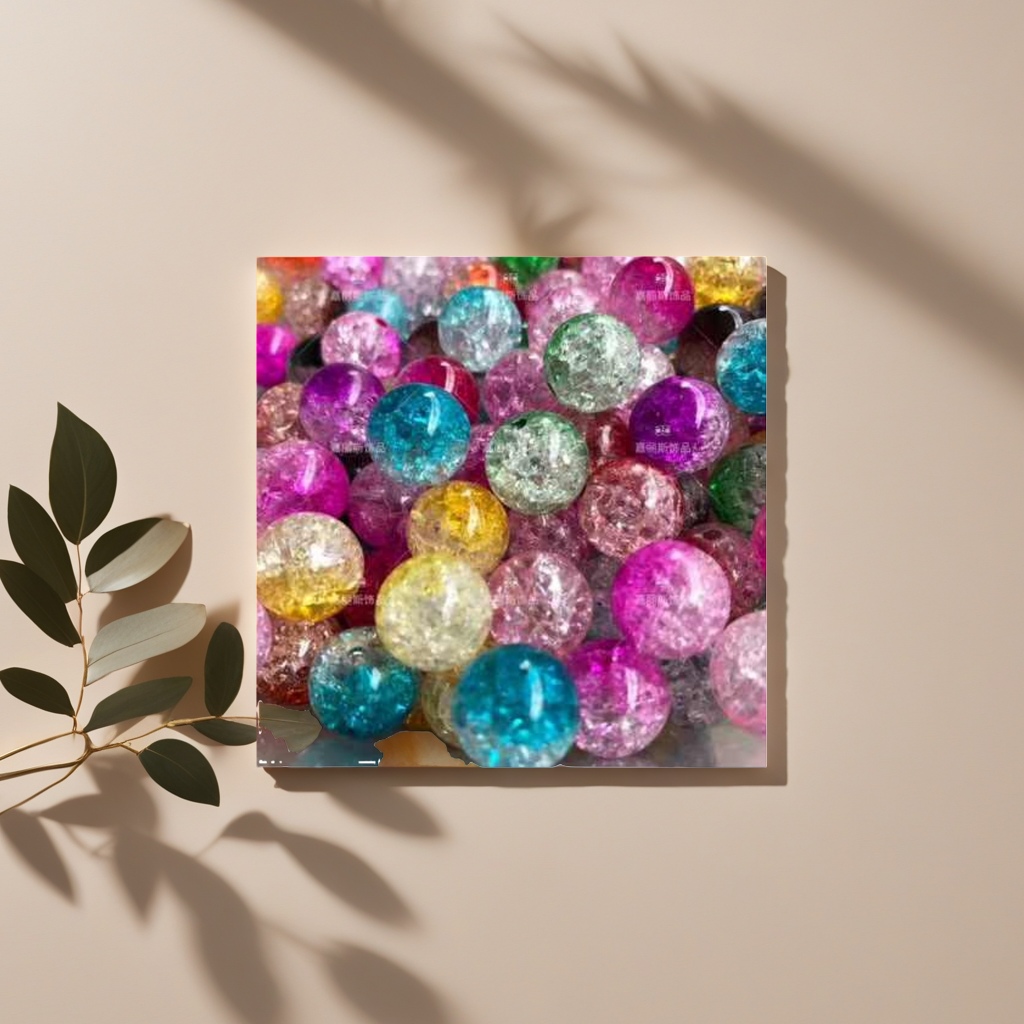 Colorful crystal beads, DIY handmade jewelry materials, multi-color mixed round beads and loose beads Application Scenario